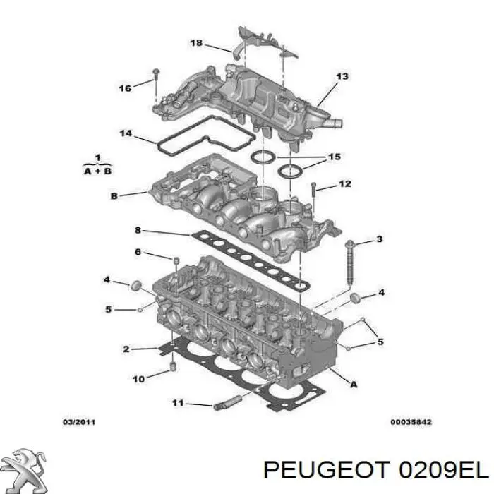 Купить 0209EL Peugeot/Citroen Прокладка ГБЦ