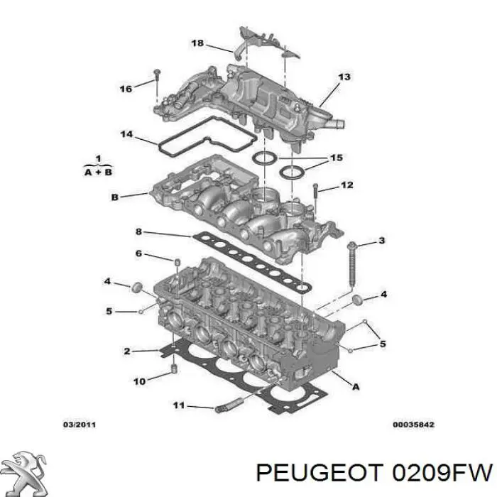 0209 FW Peugeot/Citroen прокладка гбц