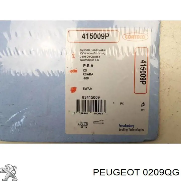 0209 QG Peugeot/Citroen прокладка гбц