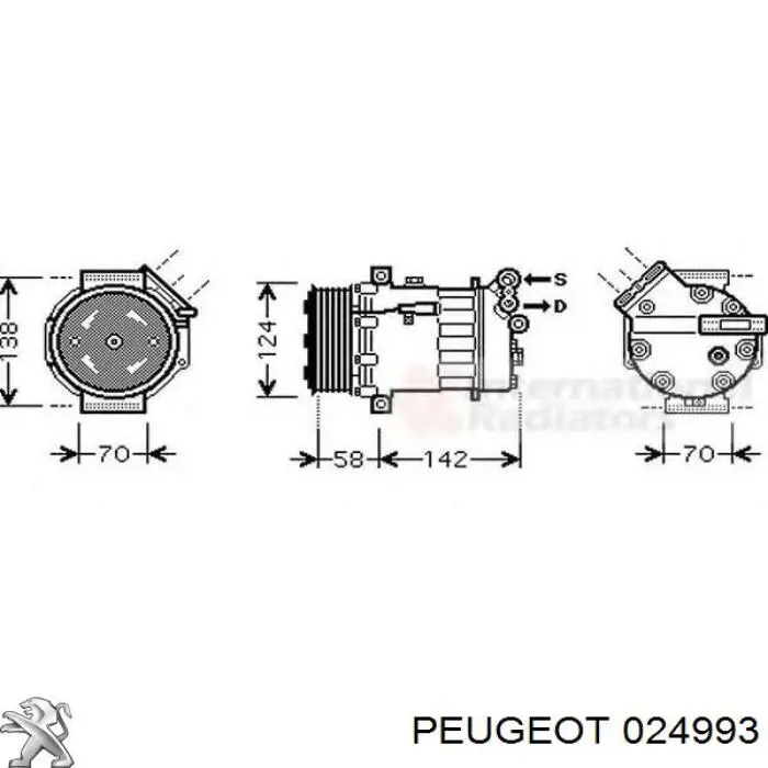 Купить 024993 Peugeot/Citroen Прокладка клапанной крышки двигателя