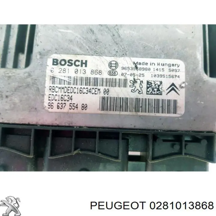 Купить 0281013868 Peugeot/Citroen Электронный блок управления двигателем