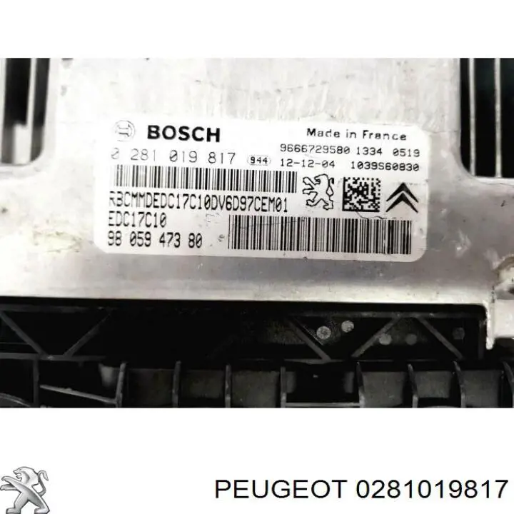  0281019817 Peugeot/Citroen