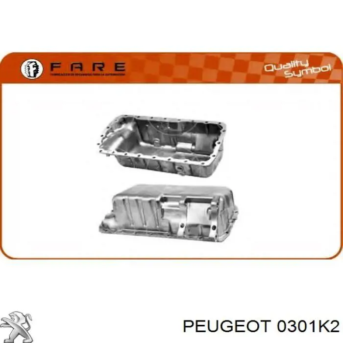 0301K2 Peugeot/Citroen panela de óleo de cárter do motor