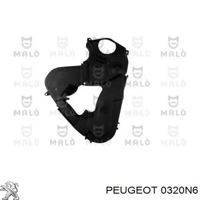 Proteção direita da correia do mecanismo de distribuição de gás para Peugeot 307 (3A, 3C)
