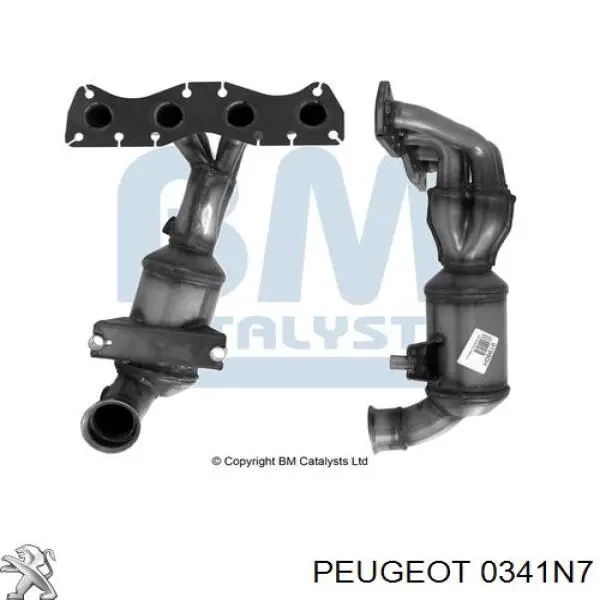 Каталитический нейтрализатор отработавших газов Peugeot/Citroen 0341N7 цена, от 181.95 USD