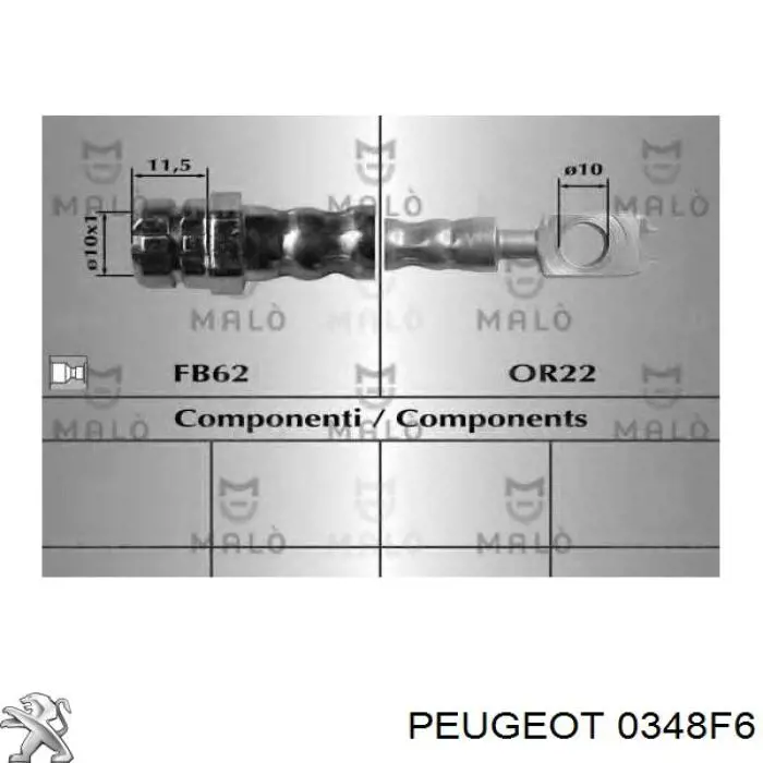 Прокладка впускного коллектора 0348F6 Peugeot/Citroen