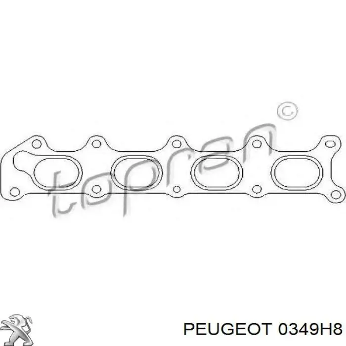 0349H8 Peugeot/Citroen прокладка коллектора
