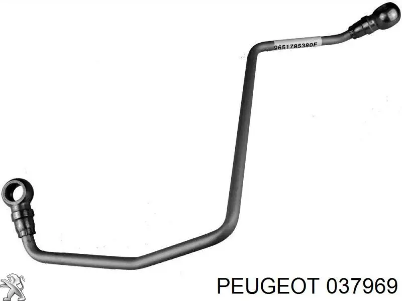 037969 Peugeot/Citroen трубка (шланг подачи масла к турбине)
