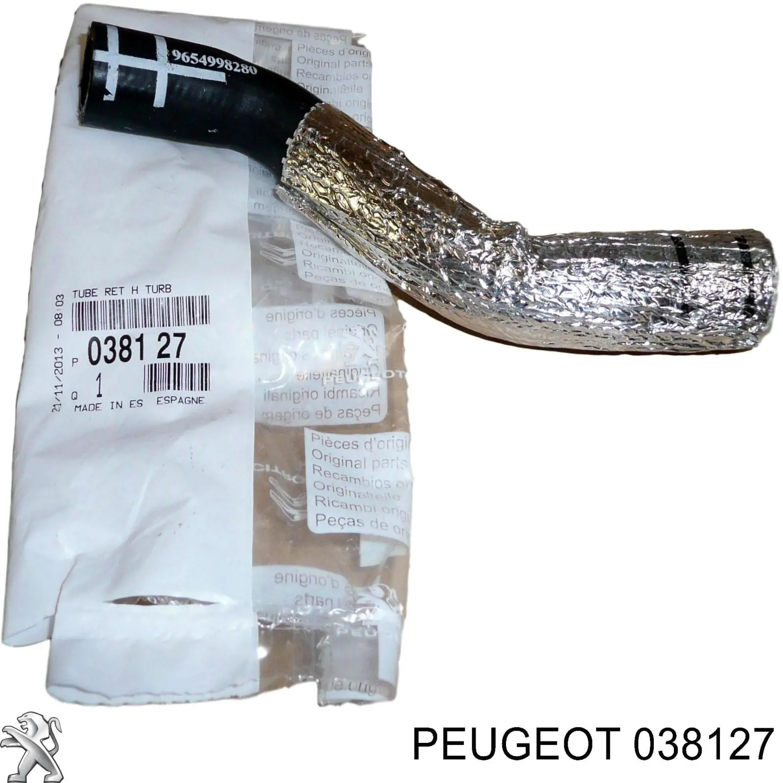 Купить 038127 Peugeot/Citroen Трубка (шланг) отвода масла от турбины