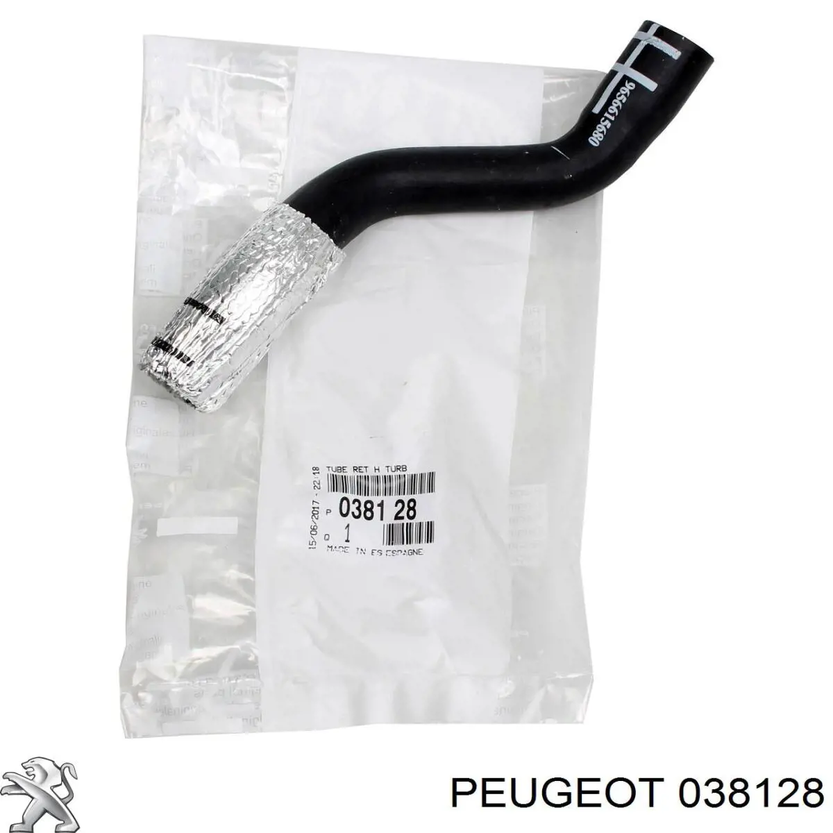 038128 Peugeot/Citroen tubo (mangueira de derivação de óleo de turbina)