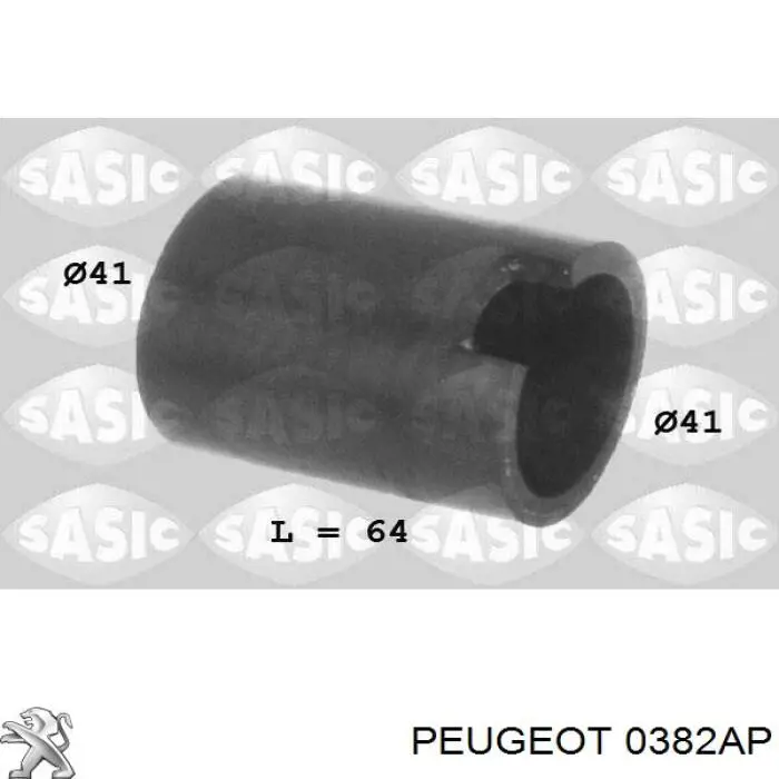 0382AP Peugeot/Citroen патрубок воздушный, выход из турбины/компрессора (наддув)