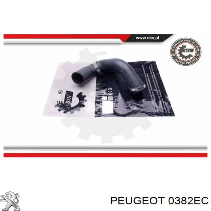 Верхний патрубок интеркулера 0382EC Peugeot/Citroen