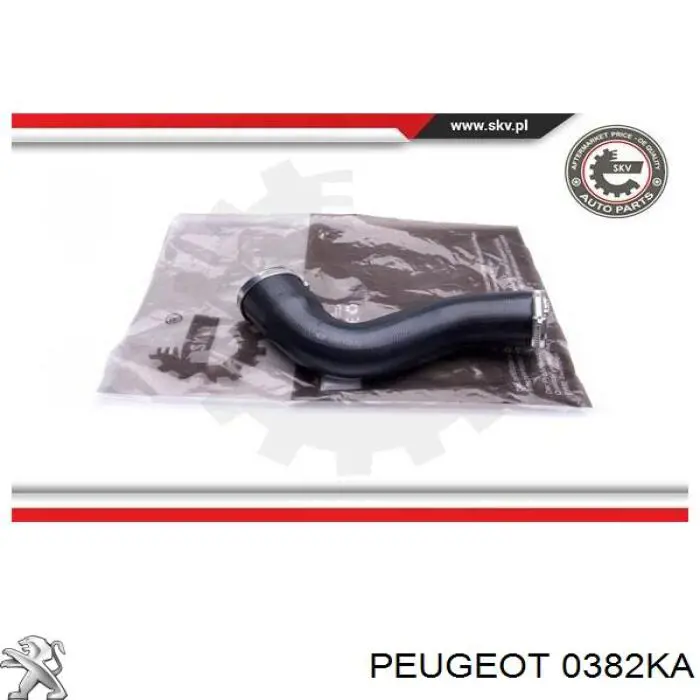 Tubo flexible de aire de sobrealimentación superior derecho 0382KA Peugeot/Citroen