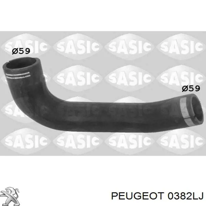 Tubo flexible de aire de sobrealimentación inferior izquierdo 0382LJ Peugeot/Citroen