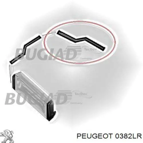 Шланг (патрубок) интеркуллера верхний правый Peugeot/Citroen 0382LR