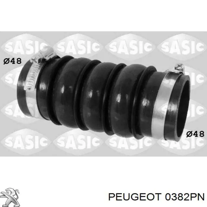 Tubo flexible de aire de sobrealimentación 0382PN Peugeot/Citroen