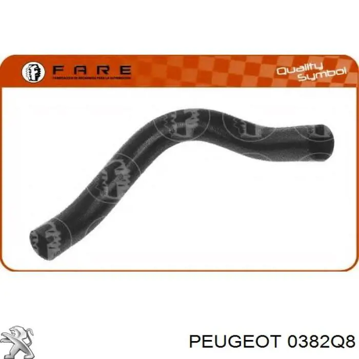 Tubo flexible de aire de sobrealimentación derecho 0382Q8 Peugeot/Citroen