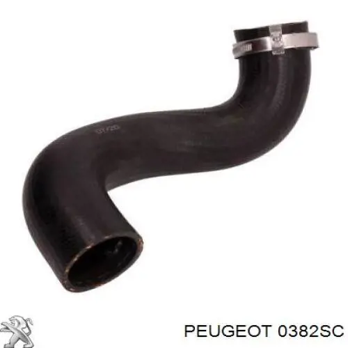Tubo flexible de aire de sobrealimentación superior izquierdo 0382SC Peugeot/Citroen