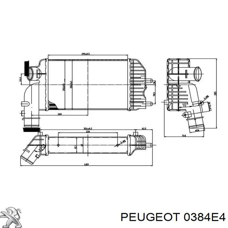 Купить 0384E4 Peugeot/Citroen Интеркулер