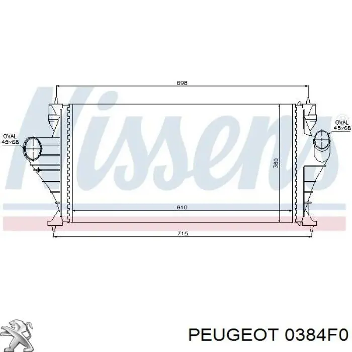 Система охлаждения наддувочного воздуха Peugeot/Citroen 0384F0 цена, от 44.34 USD