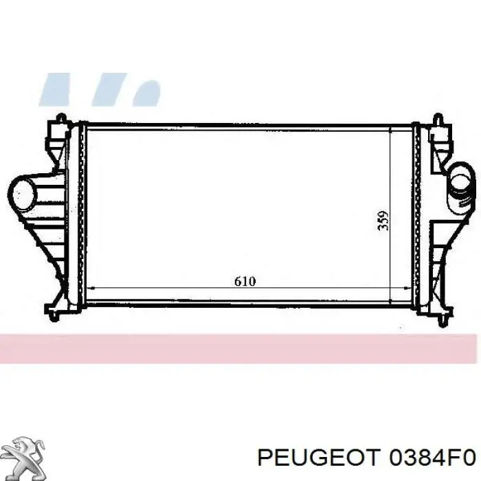 Купить 0384F0 Peugeot/Citroen Интеркулер
