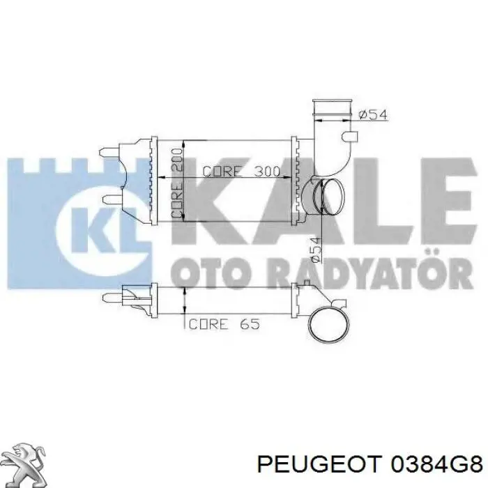Интеркулер 0384G8 Peugeot/Citroen