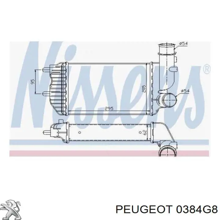 0384G8 Peugeot/Citroen интеркулер