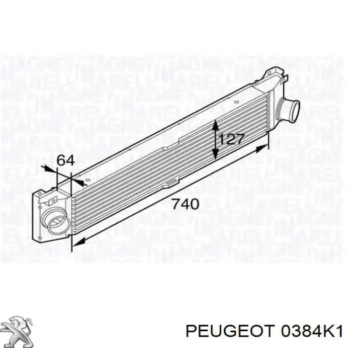 Купить 0384K1 Peugeot/Citroen Интеркулер