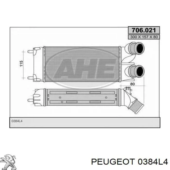Система охлаждения наддувочного воздуха Peugeot/Citroen 0384L4 цена, от 34.40 USD