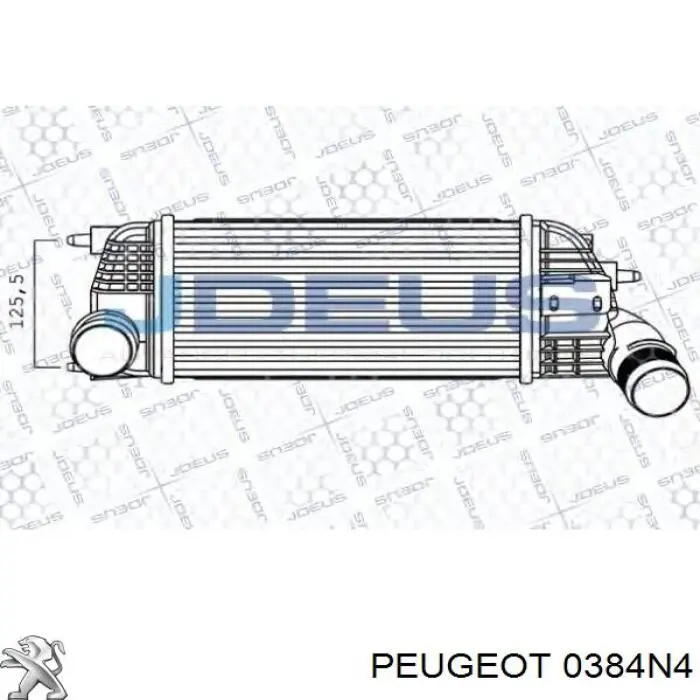 0384N4 Peugeot/Citroen интеркулер