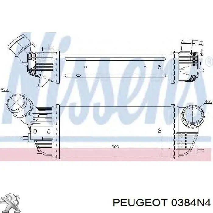 Купить 0384N4 Peugeot/Citroen Интеркулер