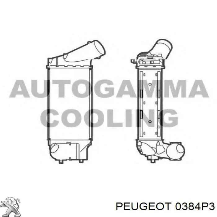 Радиатор интеркуллера Peugeot/Citroen 0384P3
