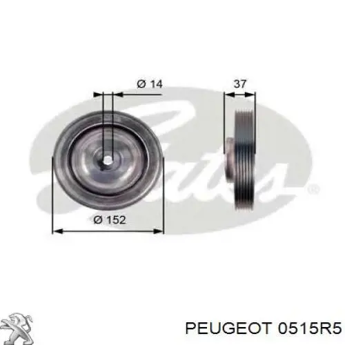0515R5 Peugeot/Citroen шкив коленвала