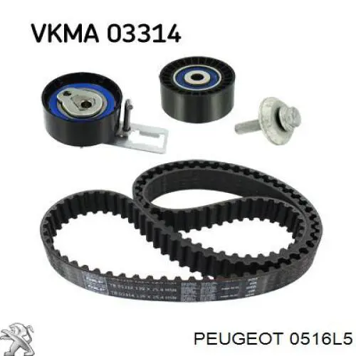 Купить 0516L5 Peugeot/Citroen Болт шкива коленвала