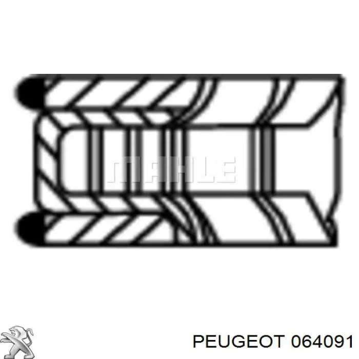 Кольца поршневые 064091 Peugeot/Citroen