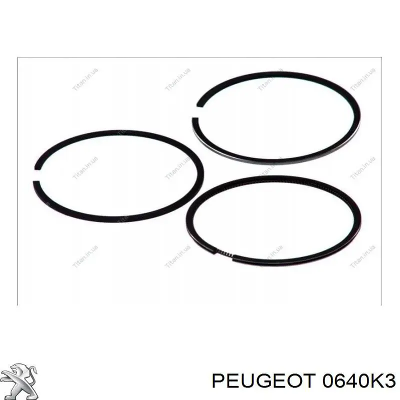 0640K3 Peugeot/Citroen kit de anéis de pistão de motor, std.