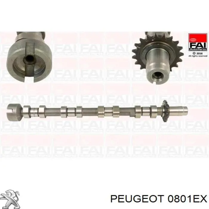 0801EX Peugeot/Citroen распредвал двигателя выпускной