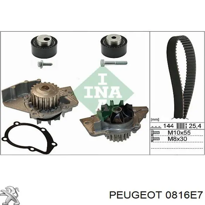 Зубчатый ремень Peugeot/Citroen 0816E7 цена, от 24.14 USD