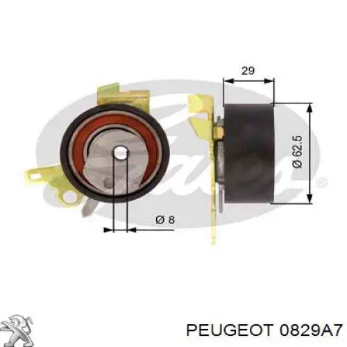 0829A7 Peugeot/Citroen ролик грм