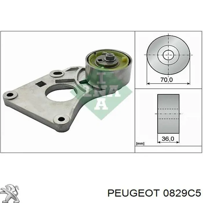 Натяжной ролик ремня ГРМ Peugeot/Citroen 0829C5 цена, от 105.43 USD