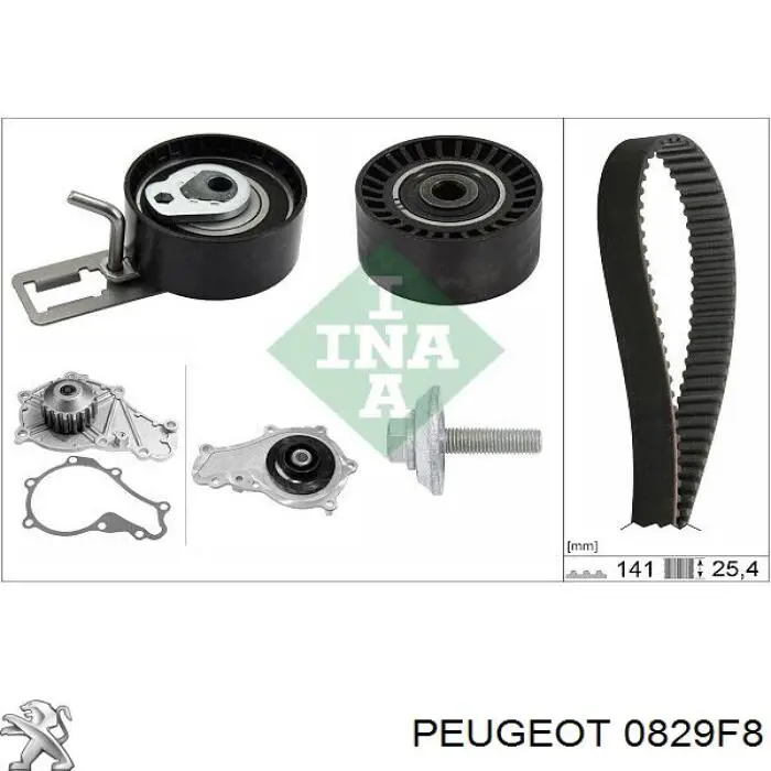 0829F8 Peugeot/Citroen Ролик натяжителя ремня ГРМ
