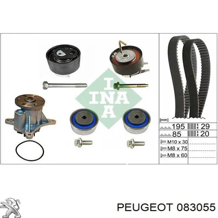 Rodillo intermedio de correa dentada 083055 Peugeot/Citroen