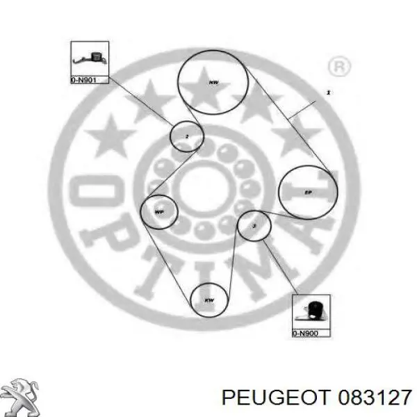 ГРМ ремни, комплект Peugeot/Citroen 083127 цена, от 68.87 USD