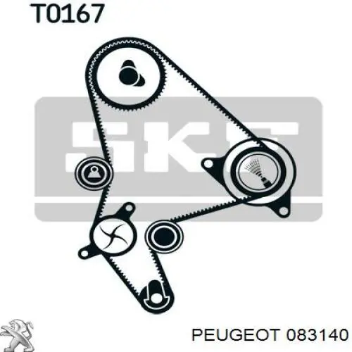 ГРМ ремни, комплект Peugeot/Citroen 083140 цена, от 55.99 USD