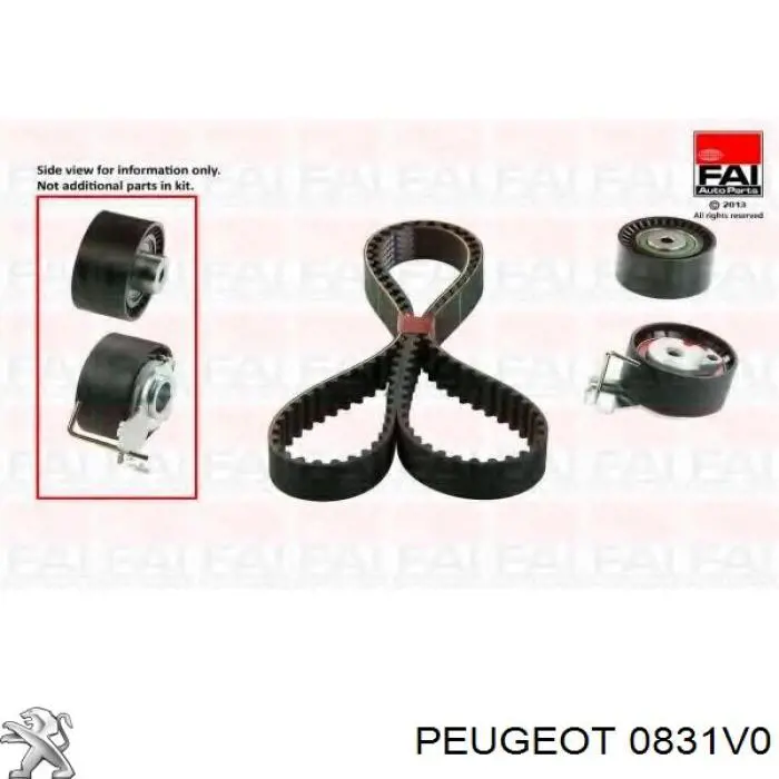 ГРМ ремни, комплект Peugeot/Citroen 0831V0 цена, от 100.84 USD