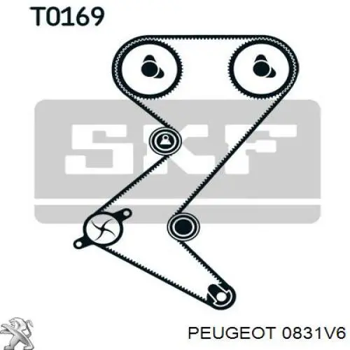 Купить 0831V6 Peugeot/Citroen Комплект ГРМ