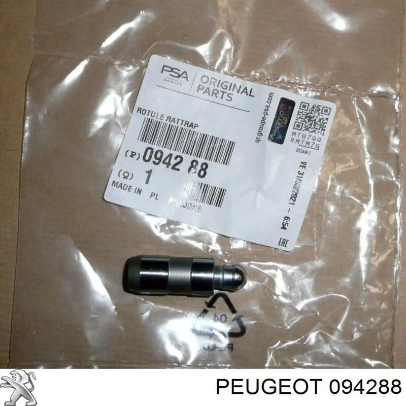 Гидрокомпенсатор (гидротолкатель), толкатель клапанов Peugeot/Citroen 094288