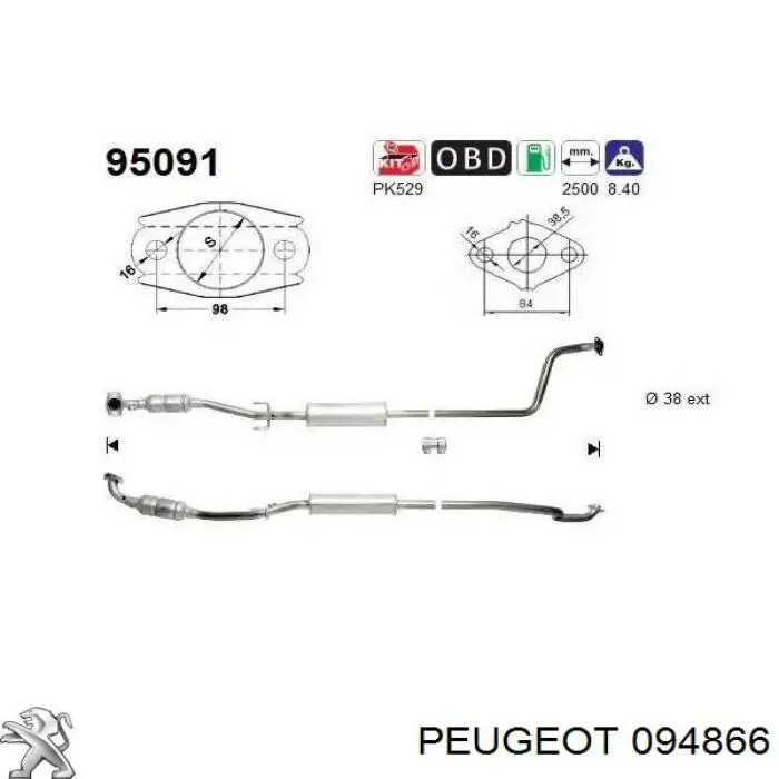 Впускной клапан PFIA024S0D AMP/Paradowscy