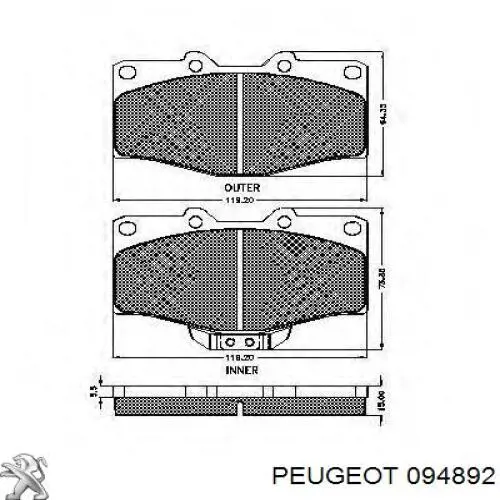 Купить 094892 Peugeot/Citroen Впускной клапан