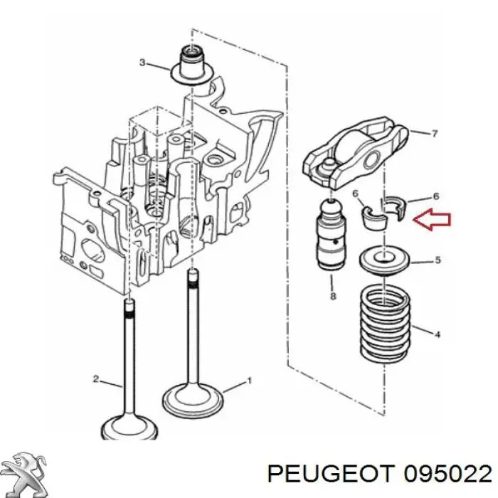 Купить 095022 Peugeot/Citroen Сухарь клапана